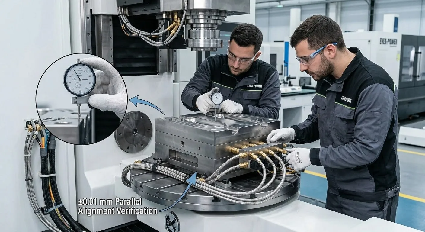 Pemasangan Acuan Tiupan Regangan Suntikan Satu Langkah Tersuai dan Penjajaran Platen