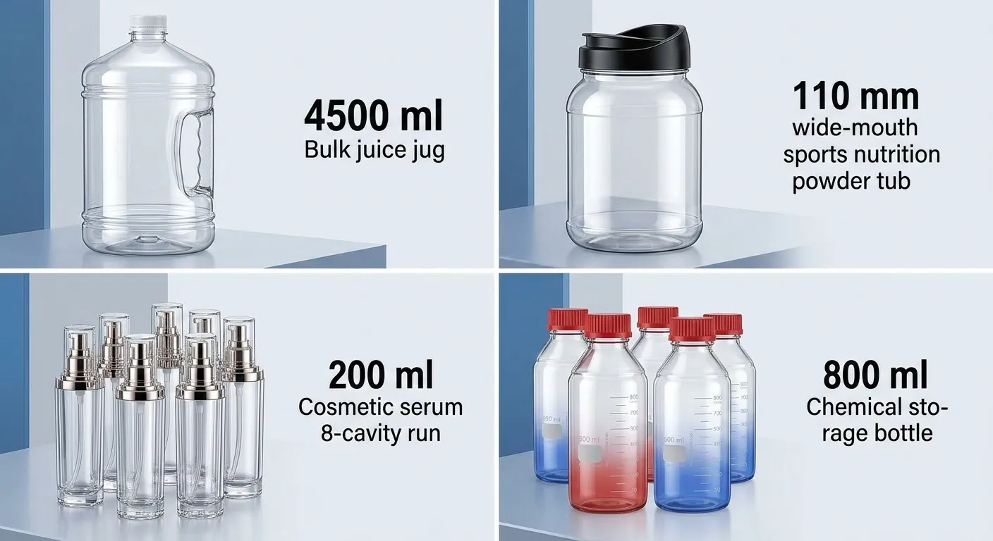 Aplikasi Pencetakan Tiup Peregangan Injeksi 3 Stasiun EP-BPET-94V3