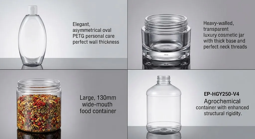 EP-HGY250-V4 4-Station Injection Stretch Blow Moulding Application