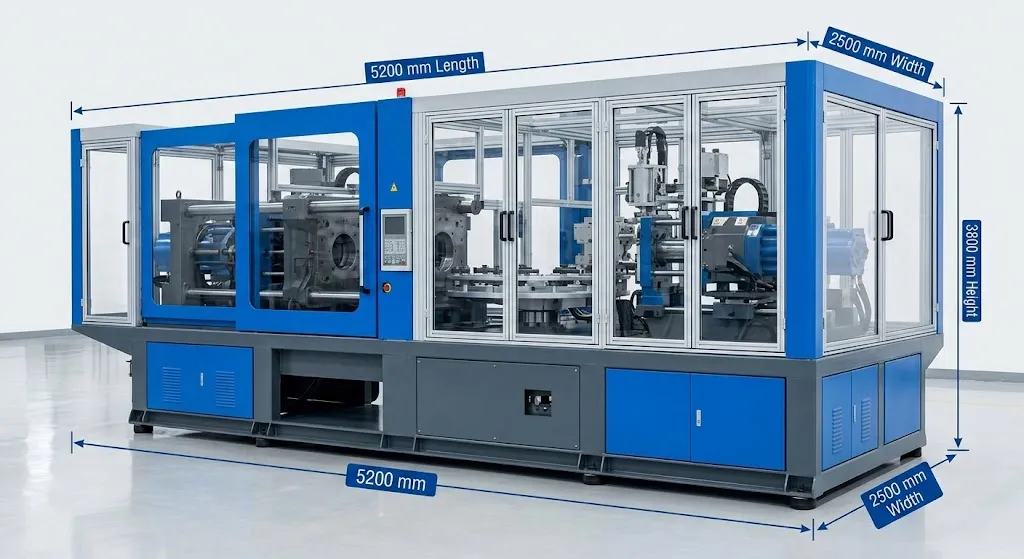 EP-HGY250-V4-B Máquina de moldeo por inyección, estirado y soplado de doble hilera y 4 estaciones