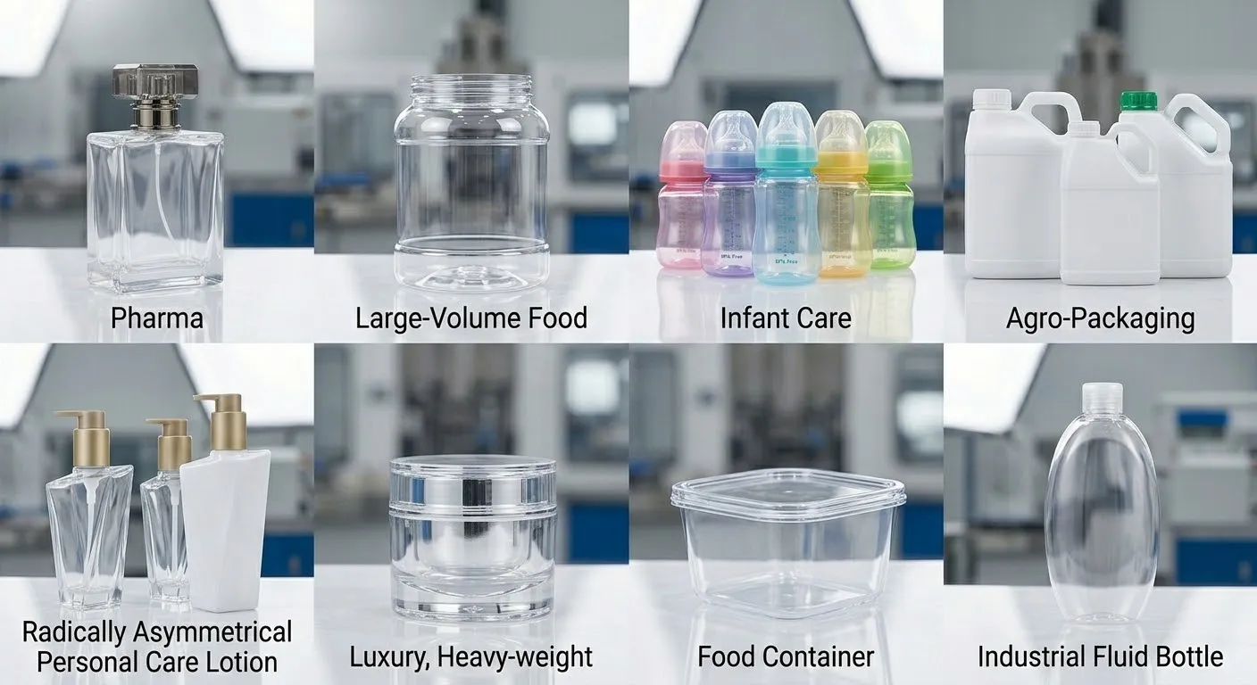 Aplicación de moldeo por inyección, estirado y soplado de 6 estaciones EP-HGYS280-V6