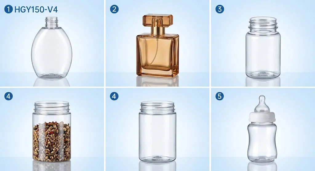 HGY150-V4 4-Station Injection Stretch Blow Moulding Machine Application