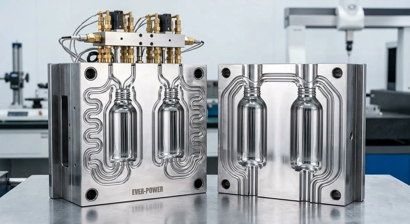 Acuan Tiupan Regangan Suntikan Satu Langkah Tersuai Berketepatan Tinggi dengan kemasan cermin