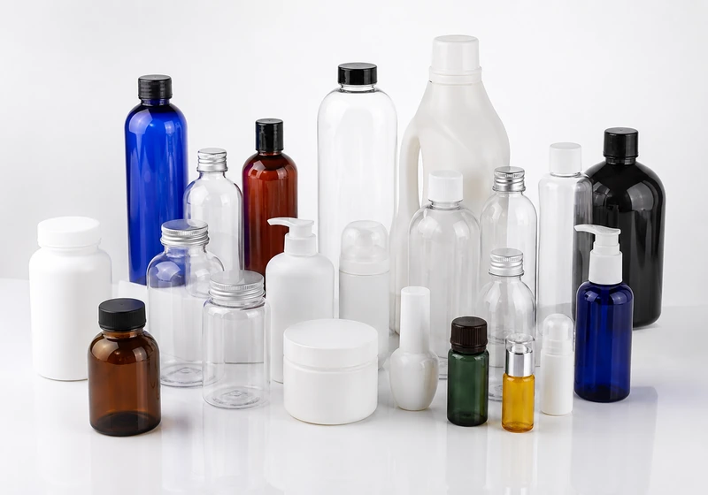 Finished PET PP bottles from one-step ISBM production